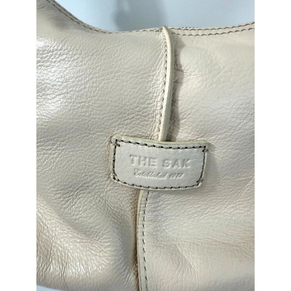 The Sak Mariposa Leather Hobo Shoulder Purse Neutral Chic Boho Bag Zipper - Picture 4 of 10